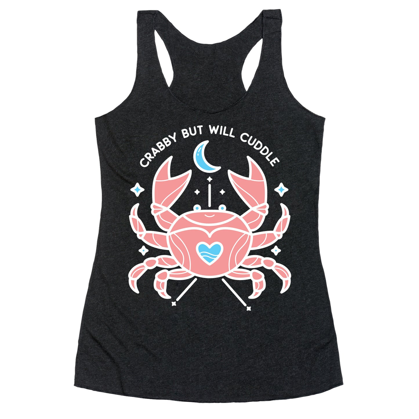 Crabby But Will Cuddle Cancer Crab Racerback Tank