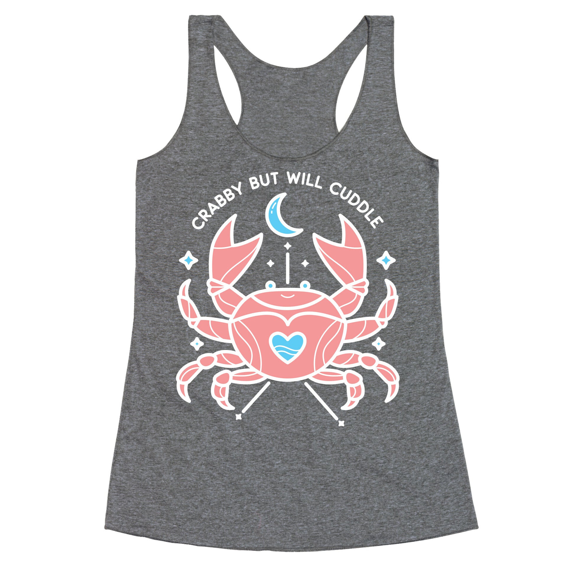Crabby But Will Cuddle Cancer Crab Racerback Tank