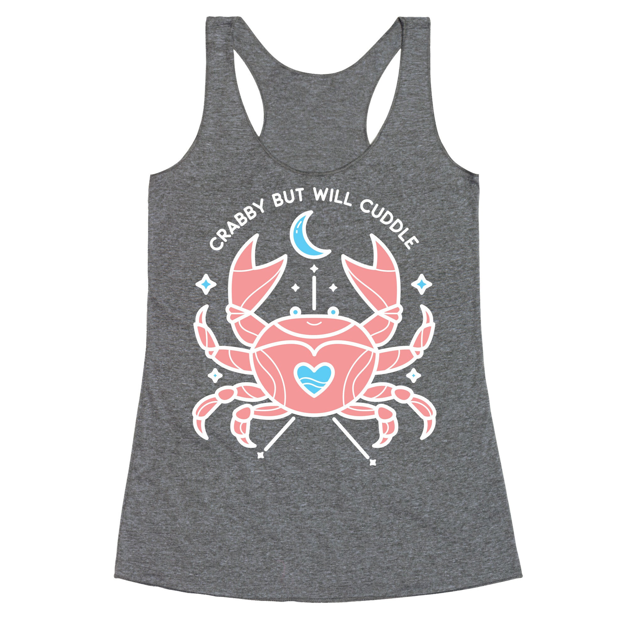 Crabby But Will Cuddle Cancer Crab Racerback Tank