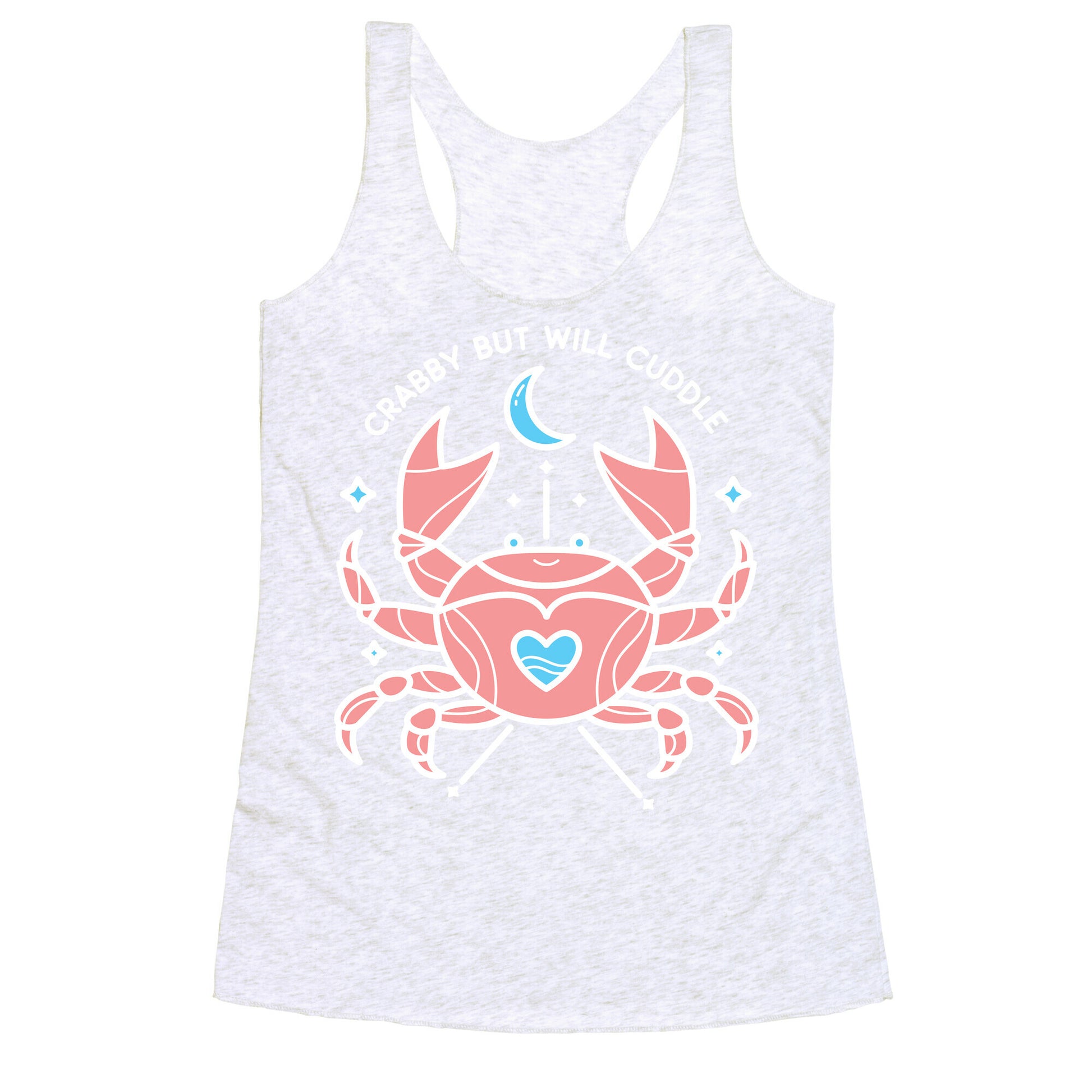 Crabby But Will Cuddle Cancer Crab Racerback Tank