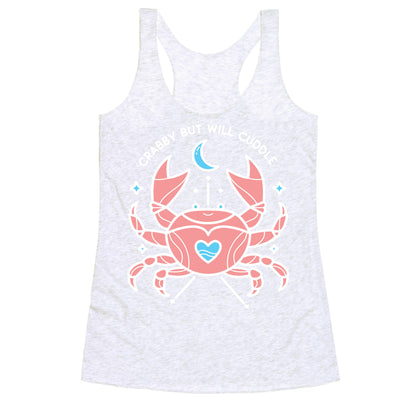 Crabby But Will Cuddle Cancer Crab Racerback Tank