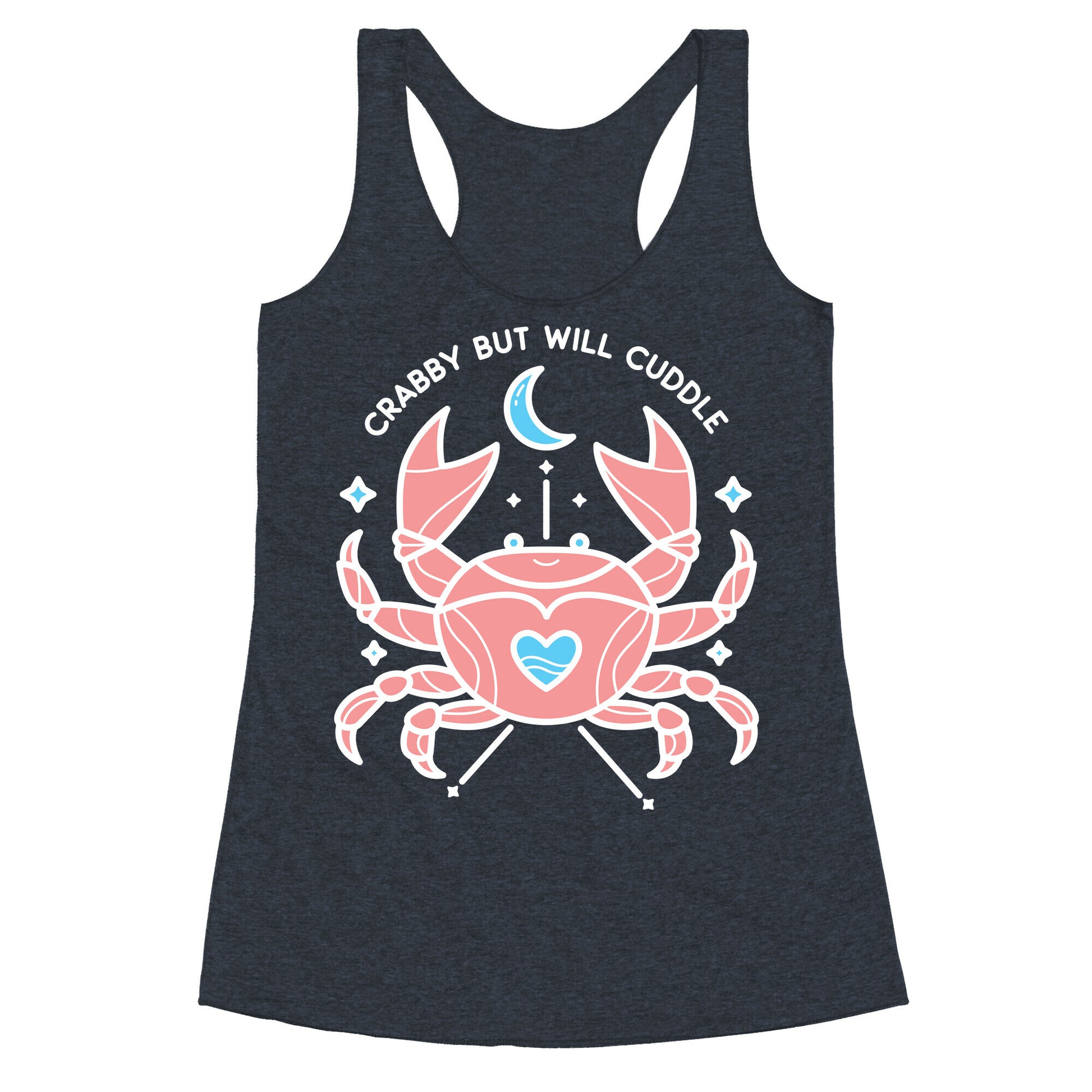 Crabby But Will Cuddle Cancer Crab Racerback Tank
