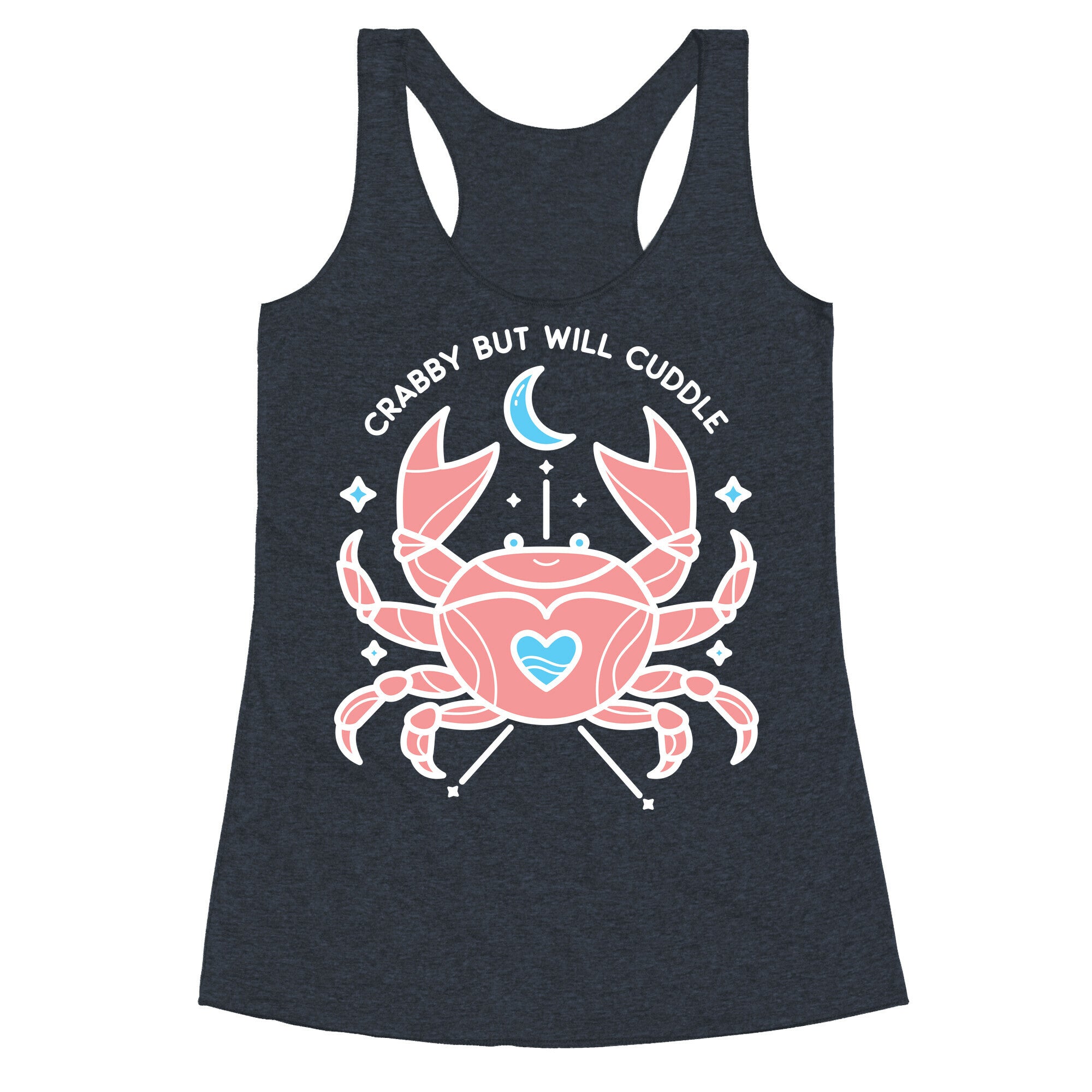 Crabby But Will Cuddle Cancer Crab Racerback Tank