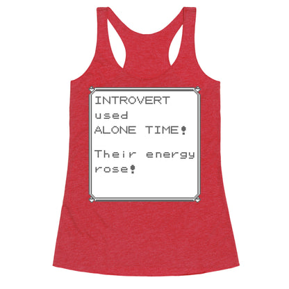 Introvert Used Alone Time Racerback Tank