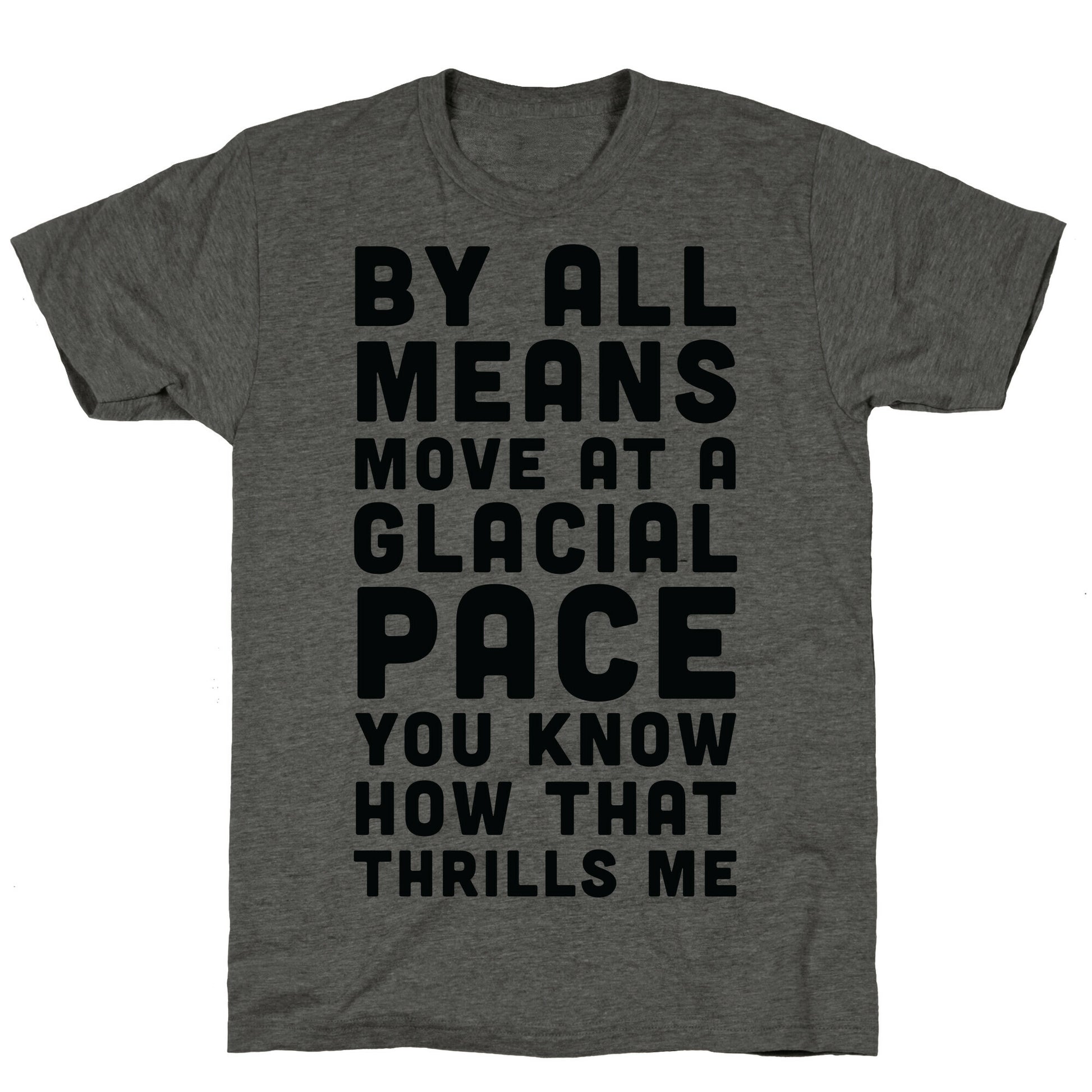 By All Means Move at a Glacial Pace You Know How That Thrills Me Unisex Triblend Tee