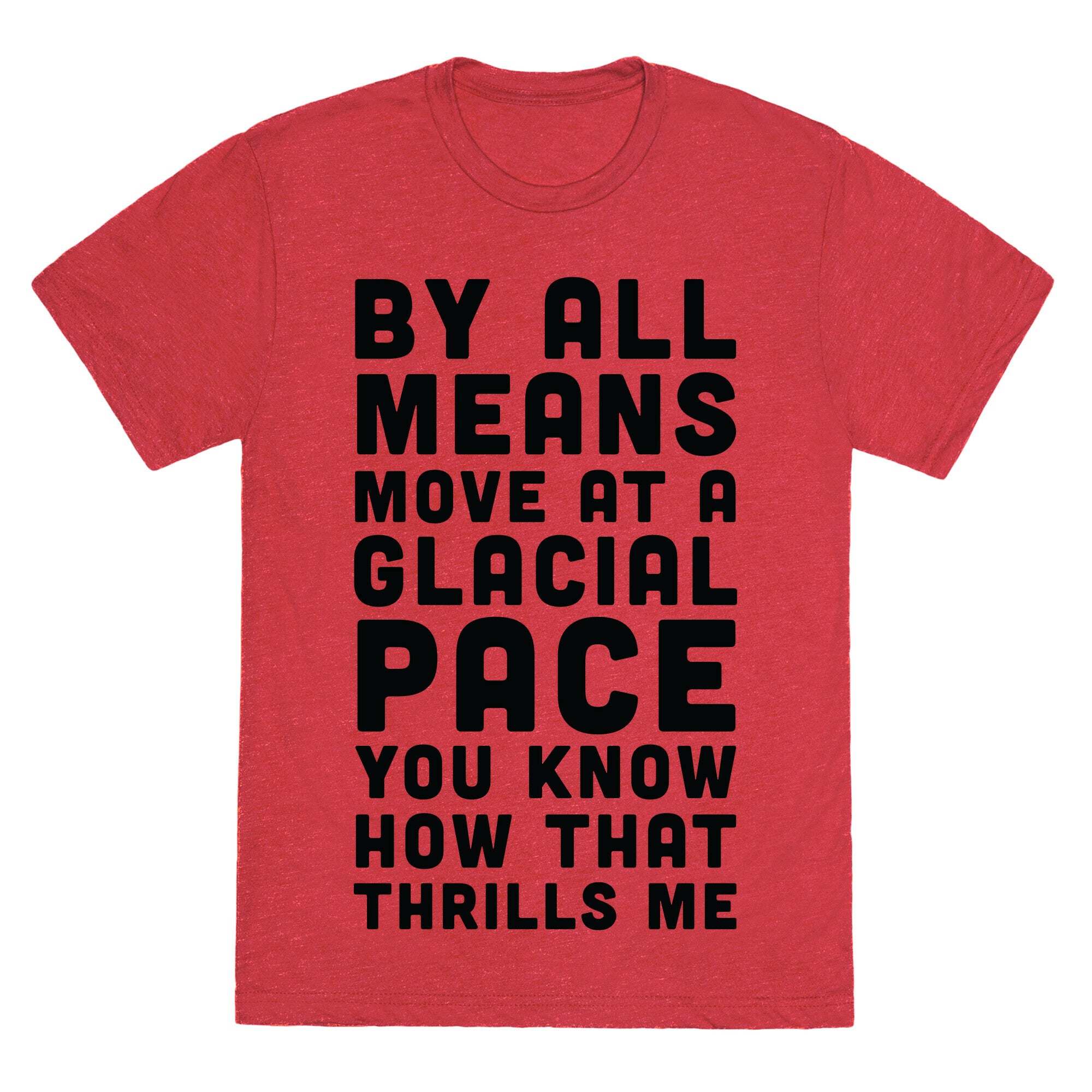 By All Means Move at a Glacial Pace You Know How That Thrills Me Unisex Triblend Tee