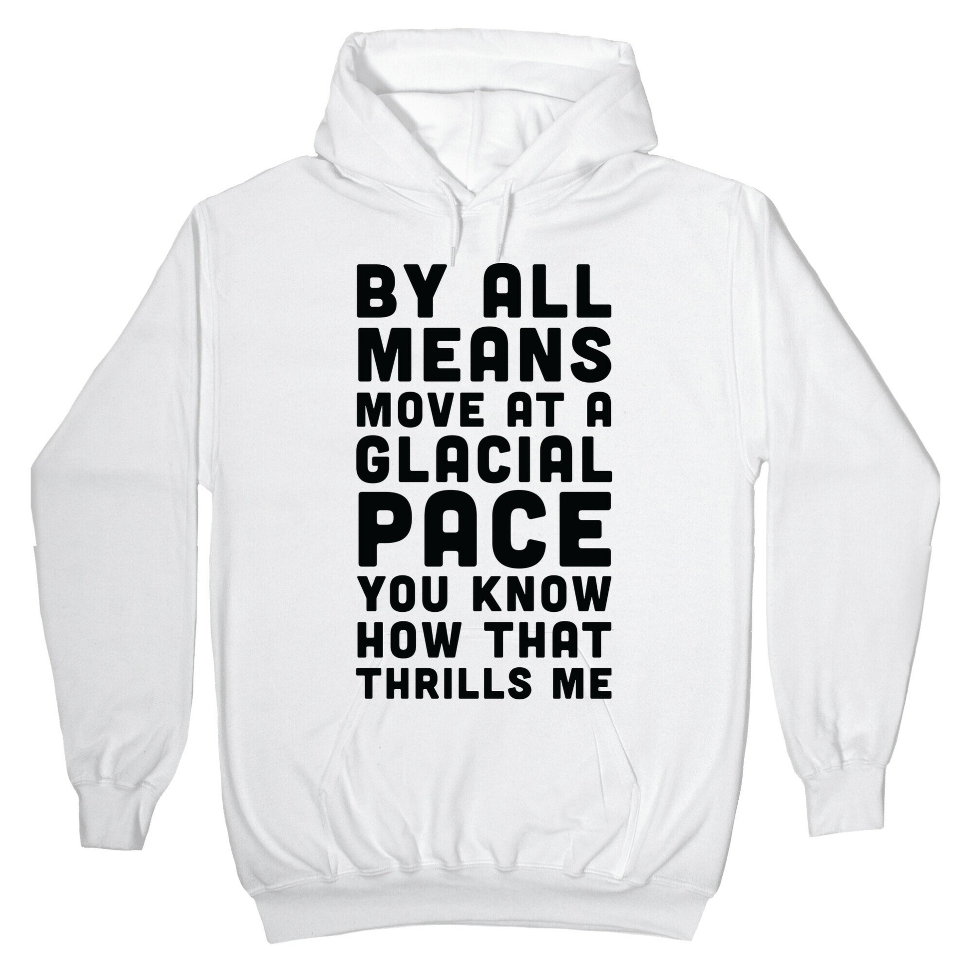 By All Means Move at a Glacial Pace You Know How That Thrills Me Hoodie