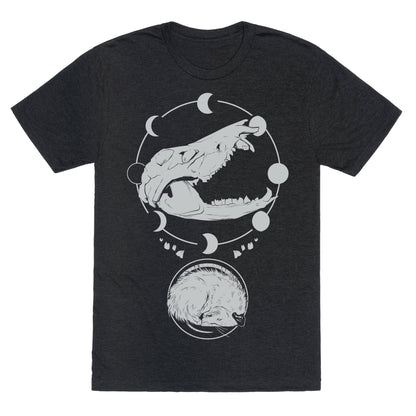 Occult Trash Possum White Print Unisex Triblend Tee