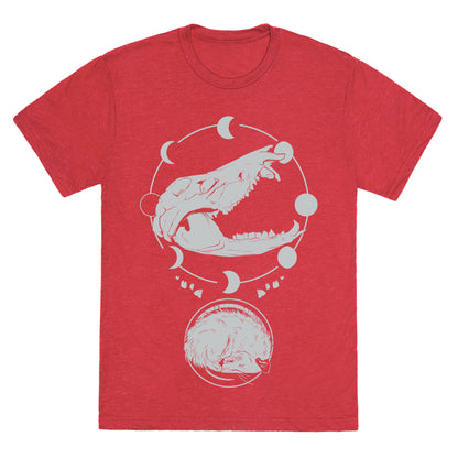 Occult Trash Possum White Print Unisex Triblend Tee