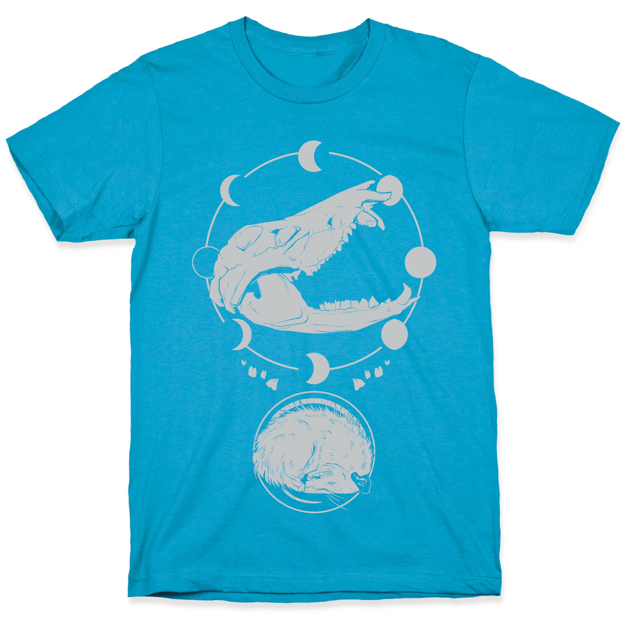Occult Trash Possum White Print Unisex Triblend Tee