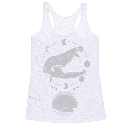 Occult Trash Possum White Print Racerback Tank