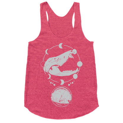 Occult Trash Possum White Print Racerback Tank