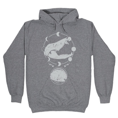 Occult Trash Possum White Print Hoodie