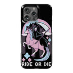 Ride or Die - Grim Reaper and Unicorn Phone Case