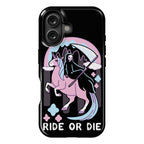 Ride or Die - Grim Reaper and Unicorn Phone Case