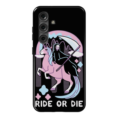 Ride or Die - Grim Reaper and Unicorn Phone Case
