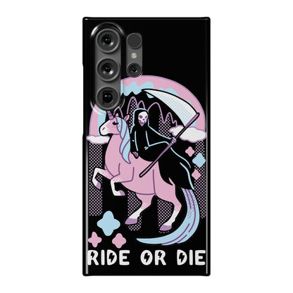 Ride or Die - Grim Reaper and Unicorn Phone Case