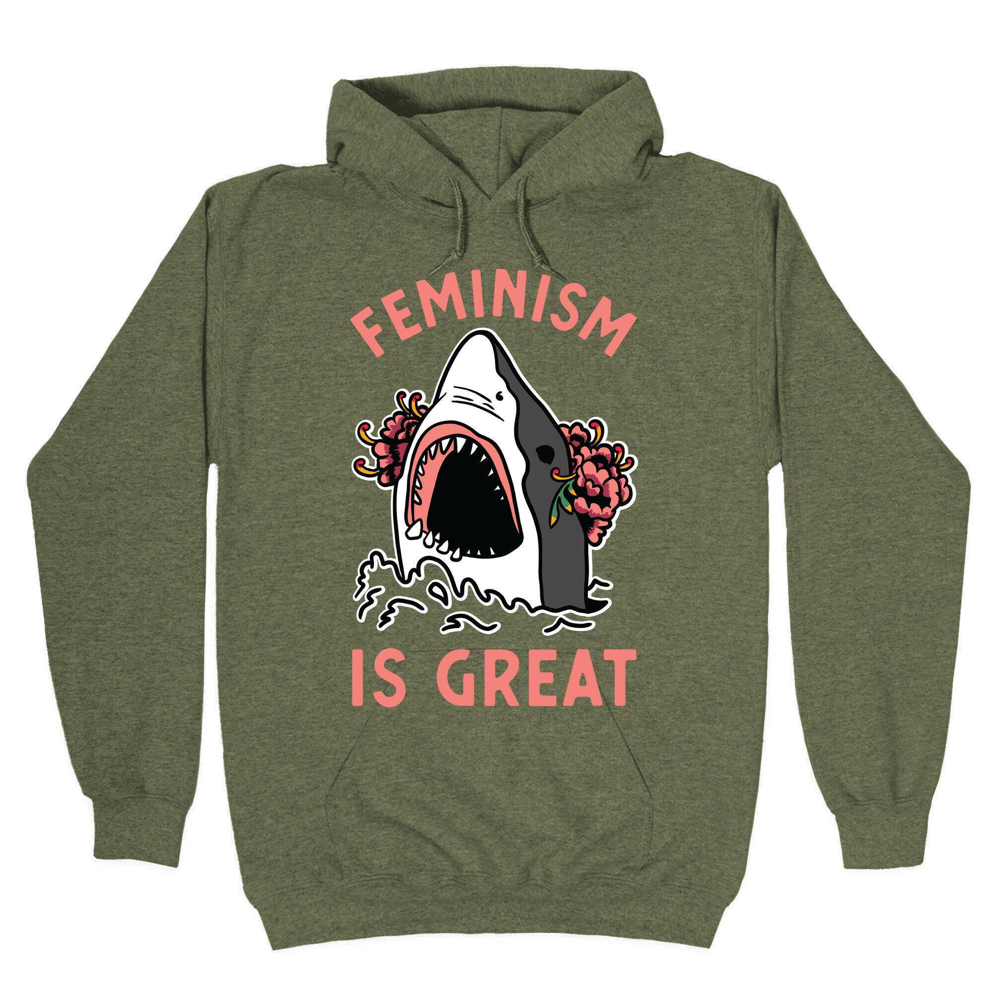 Feminism is Great Shark Hoodie