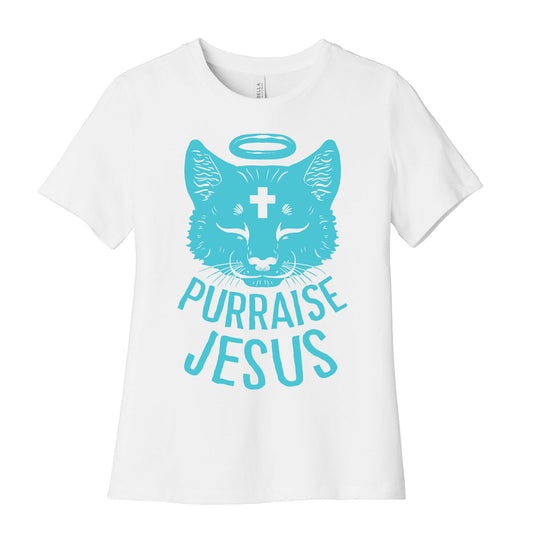 Purraise Jesus Women's Cotton Tee