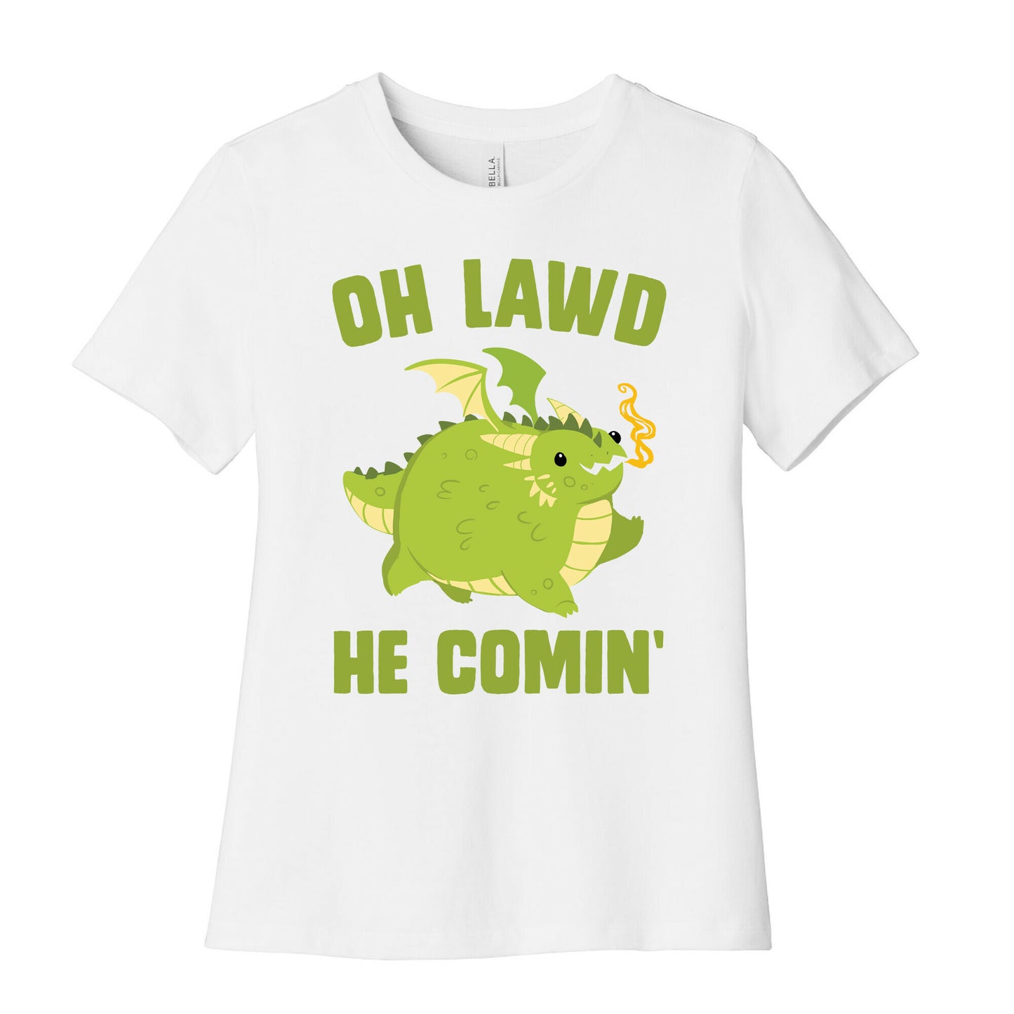 OH LAWD HE COMIN' Dragon Women's Cotton Tee