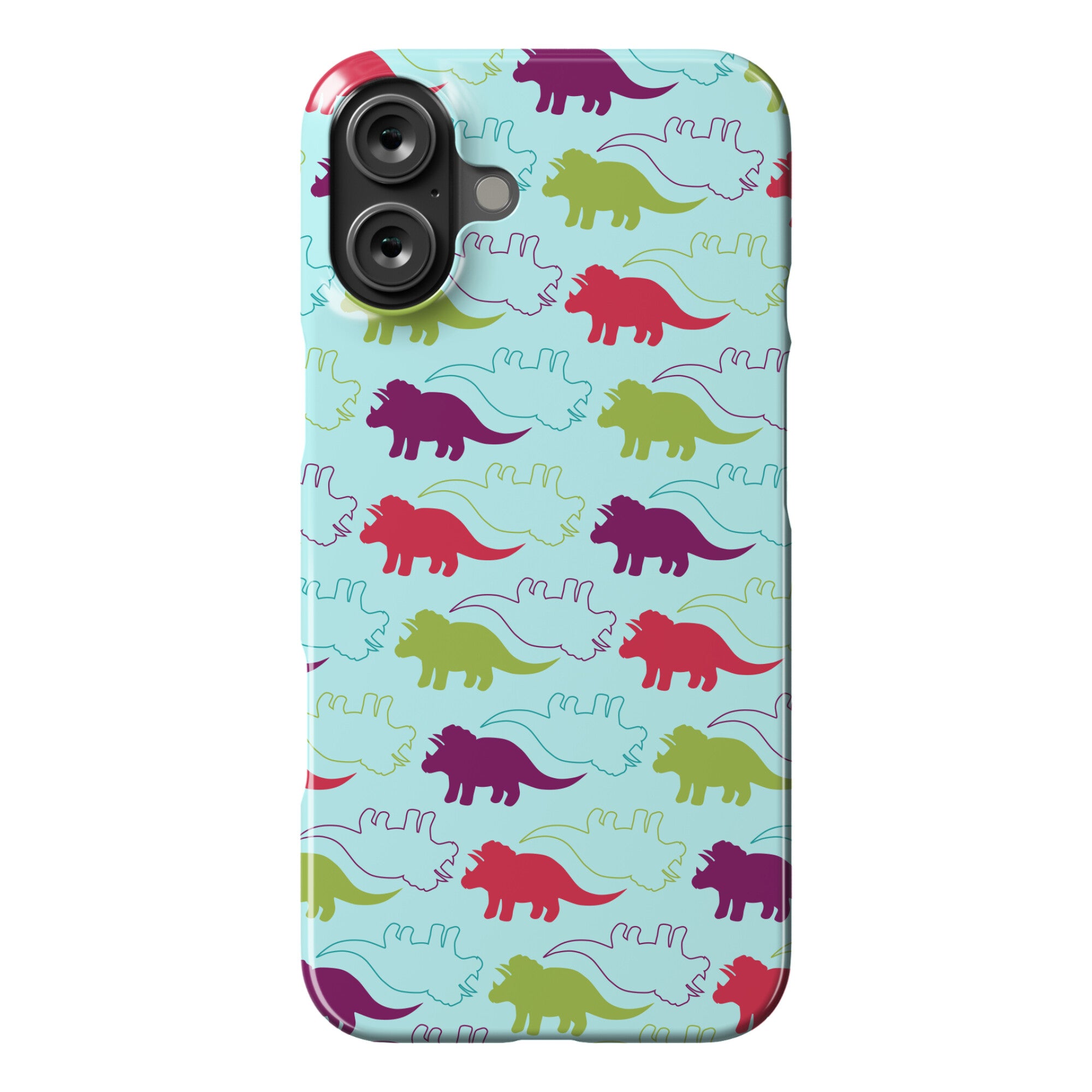 Triceratops Dino Pattern Phone Case