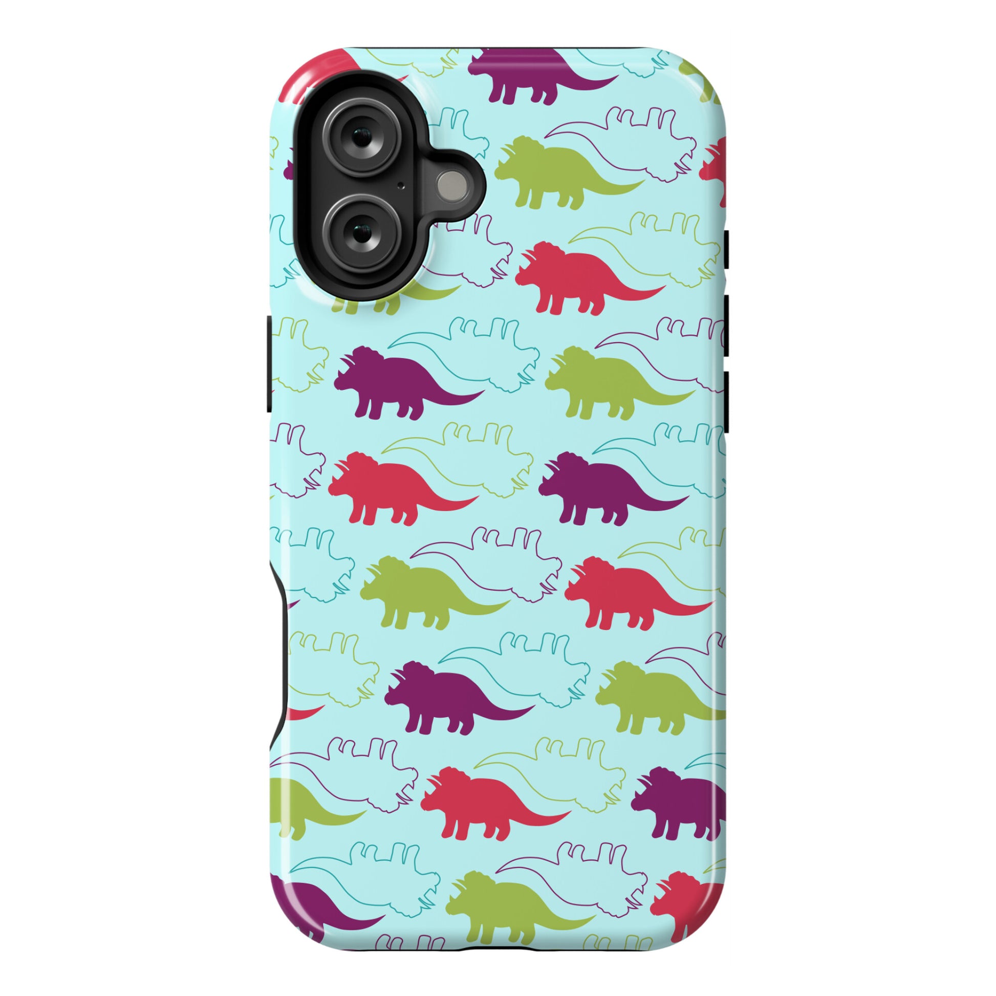 Triceratops Dino Pattern Phone Case