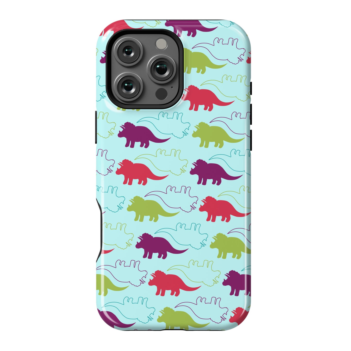 Triceratops Dino Pattern Phone Case