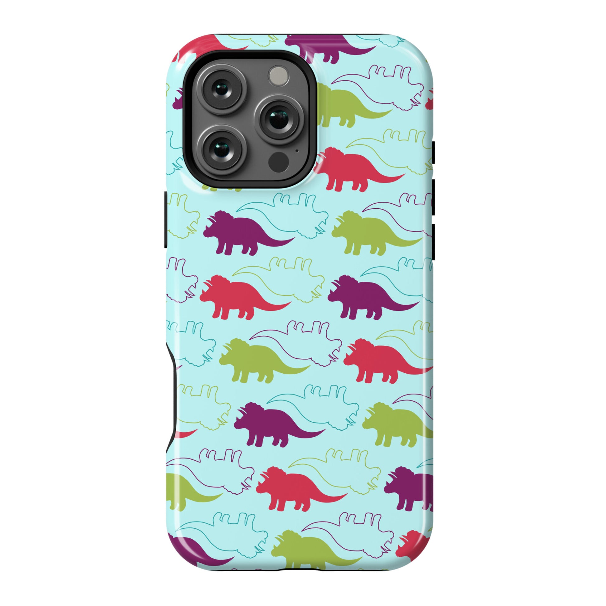 Triceratops Dino Pattern Phone Case