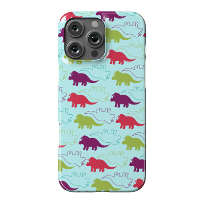 Triceratops Dino Pattern Phone Case