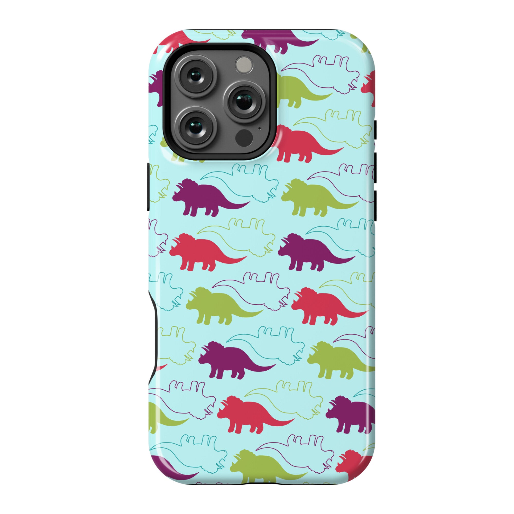 Triceratops Dino Pattern Phone Case