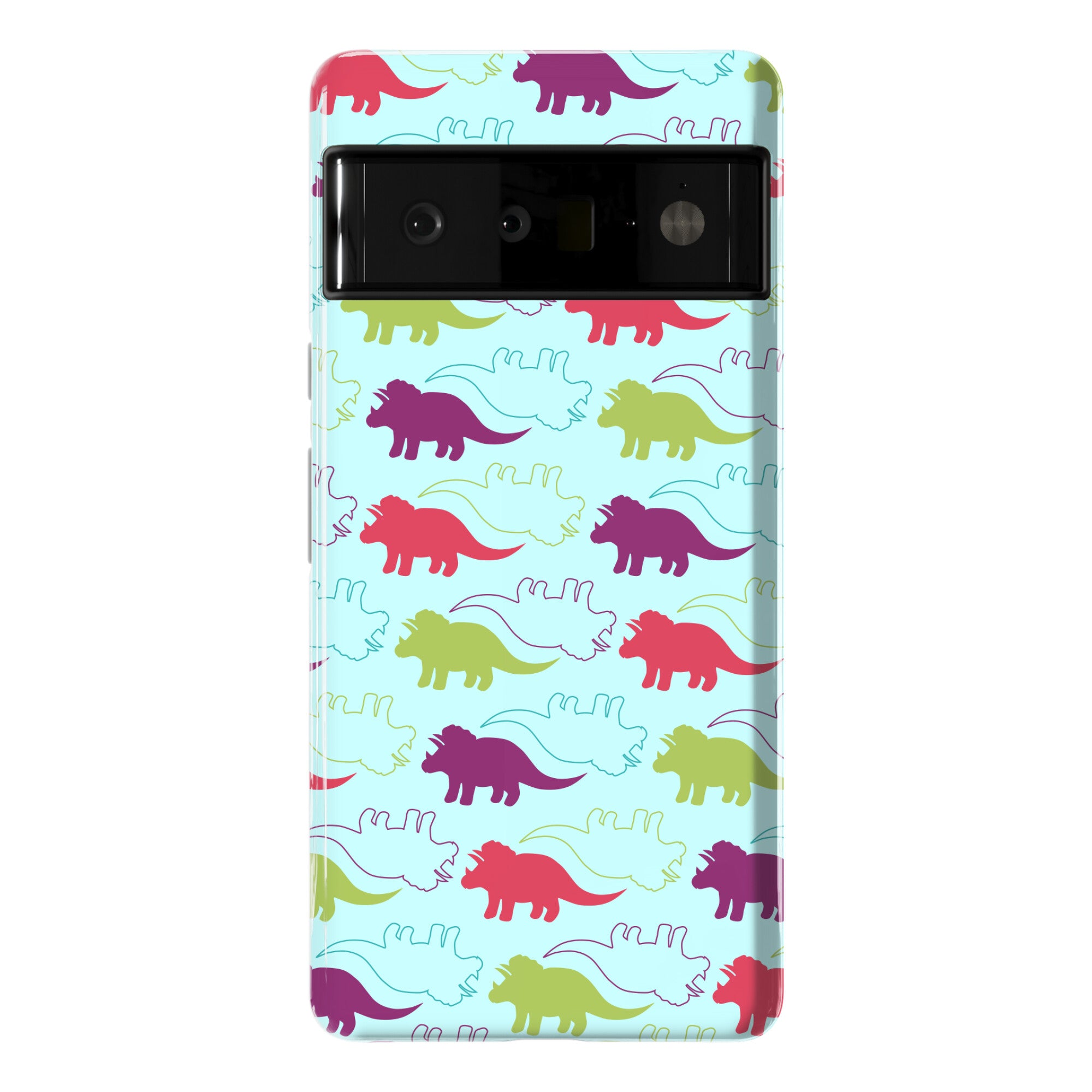 Triceratops Dino Pattern Phone Case