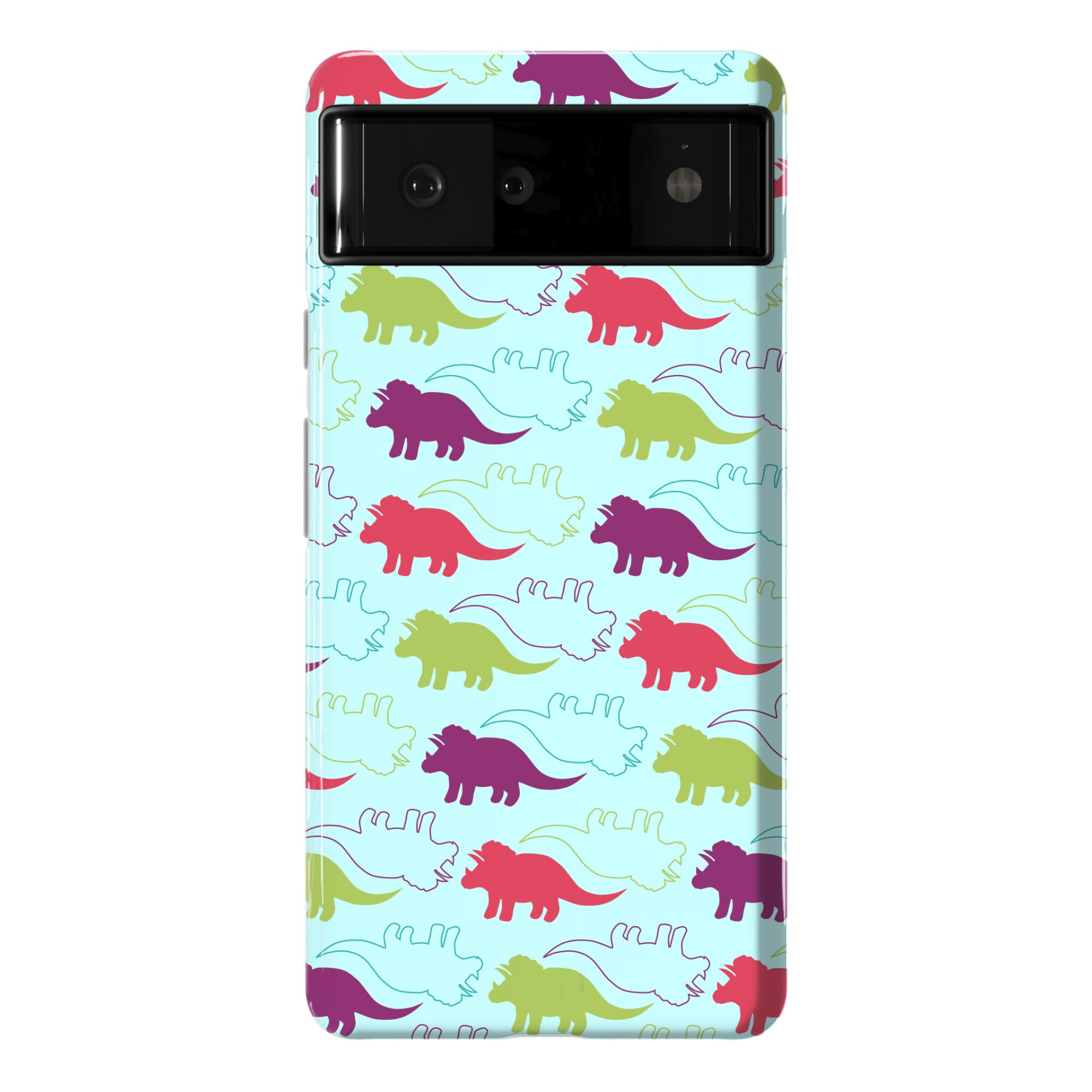 Triceratops Dino Pattern Phone Case