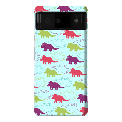 Triceratops Dino Pattern Phone Case