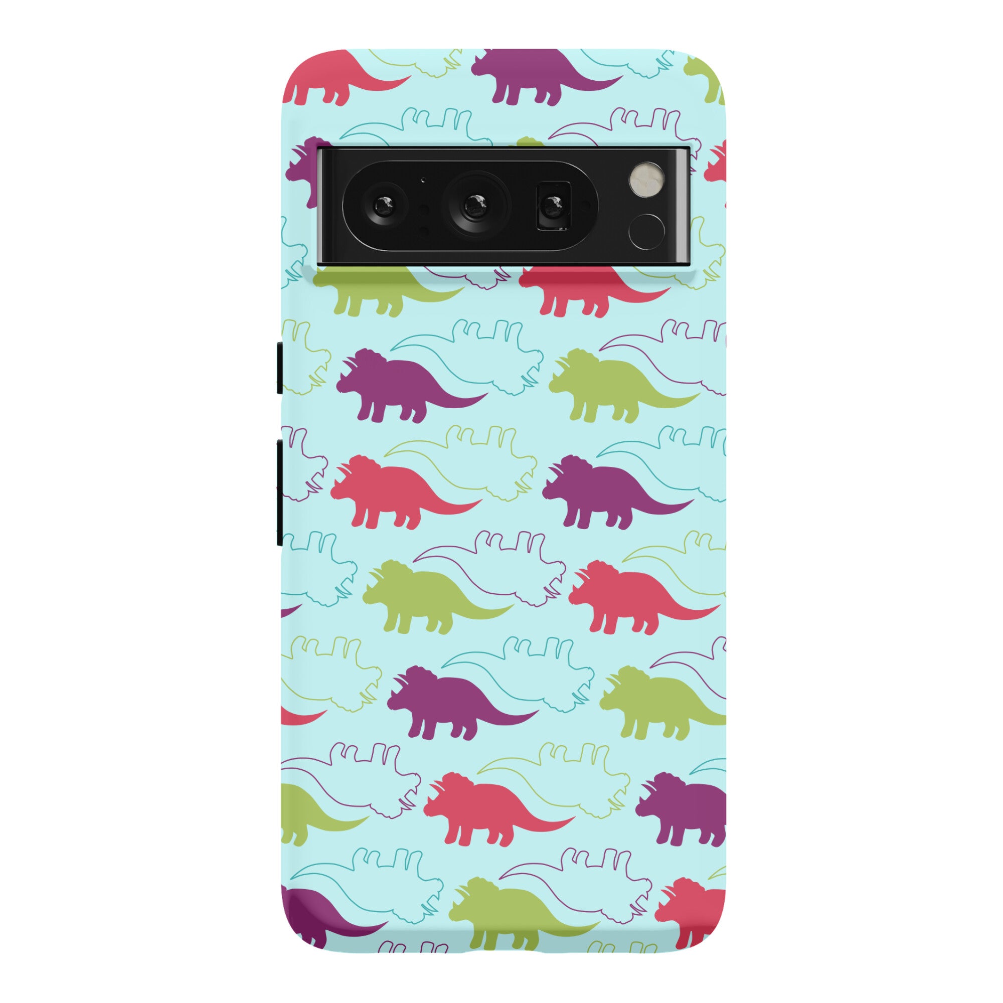 Triceratops Dino Pattern Phone Case
