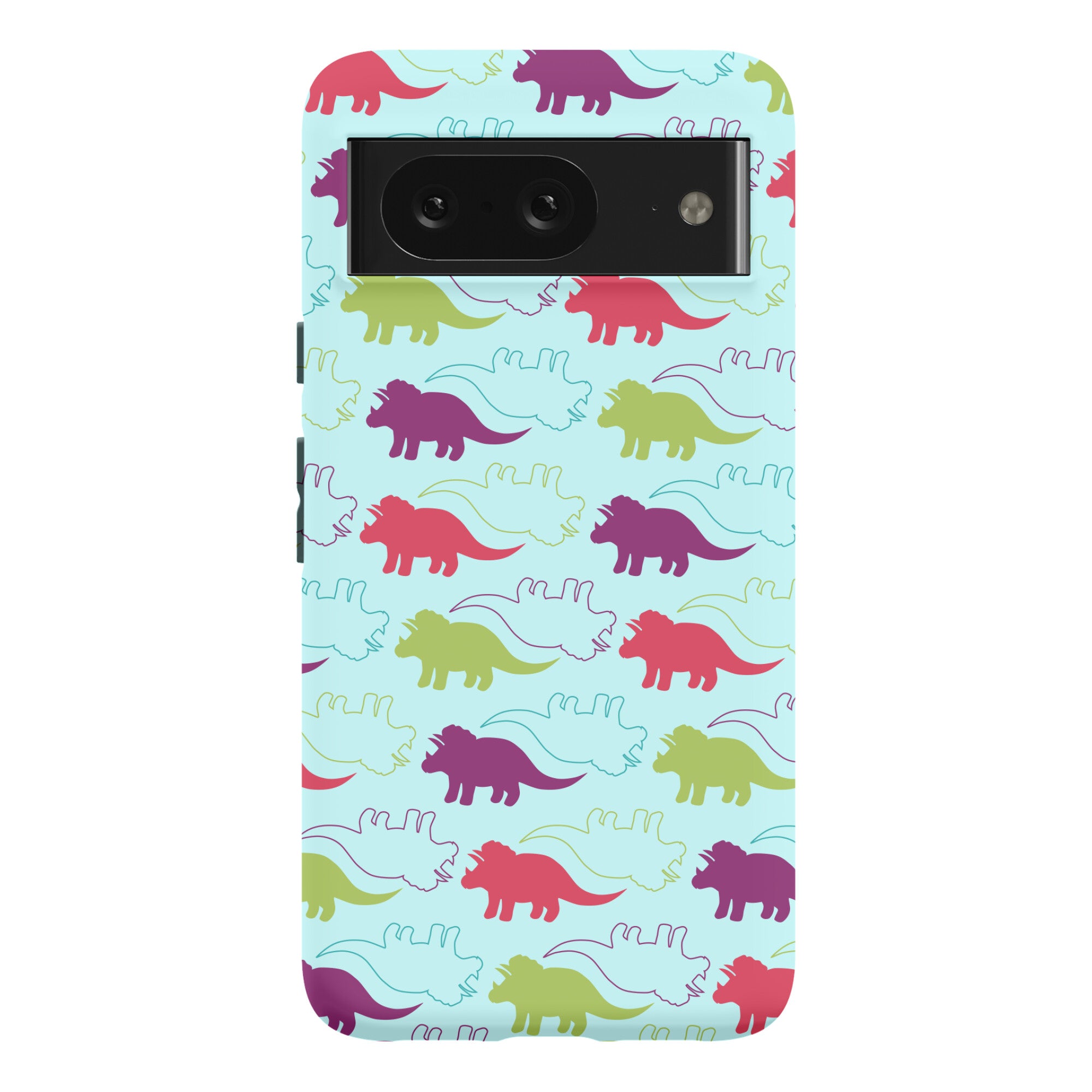Triceratops Dino Pattern Phone Case