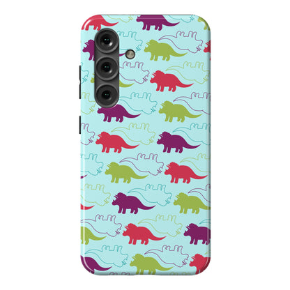 Triceratops Dino Pattern Phone Case