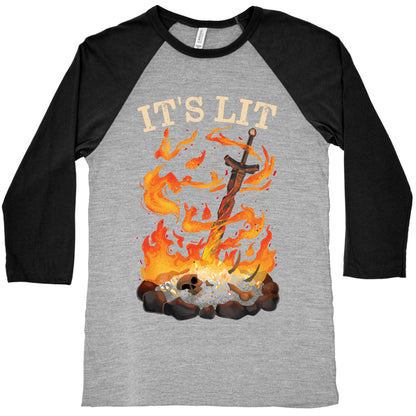 It's Lit Bonfire Baseball Tee