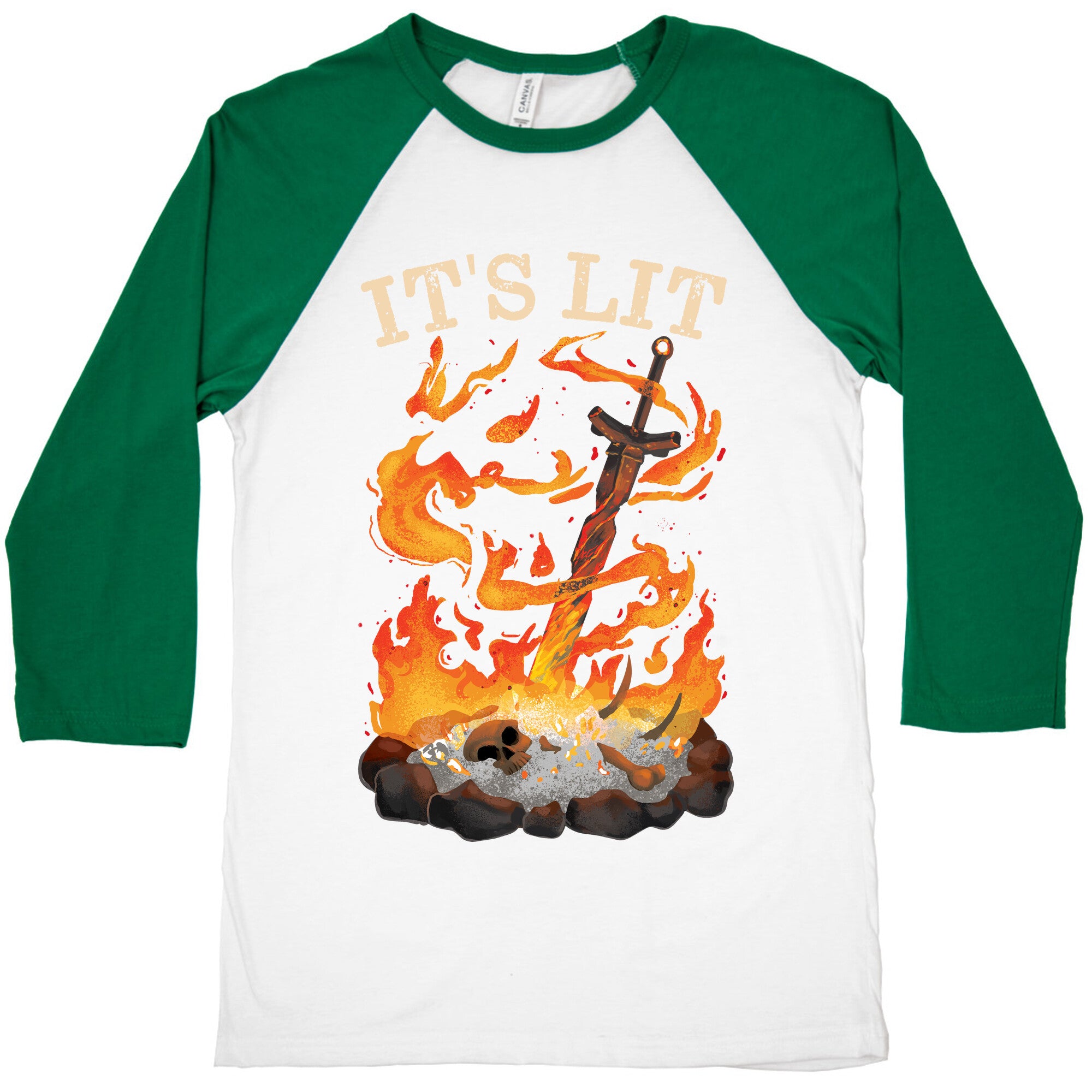 It's Lit Bonfire Baseball Tee