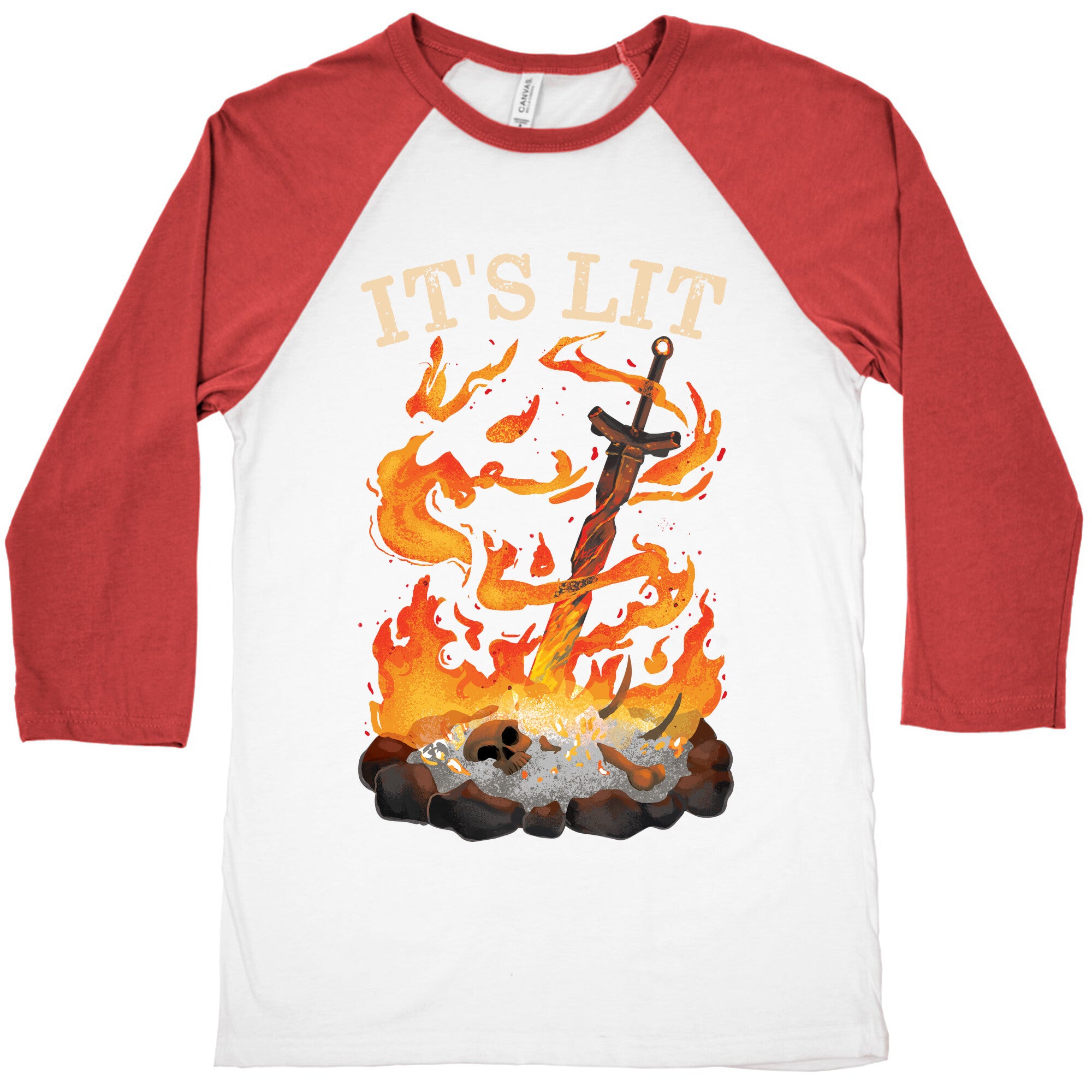 It's Lit Bonfire Baseball Tee