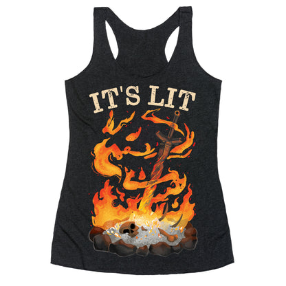 It's Lit Bonfire Racerback Tank