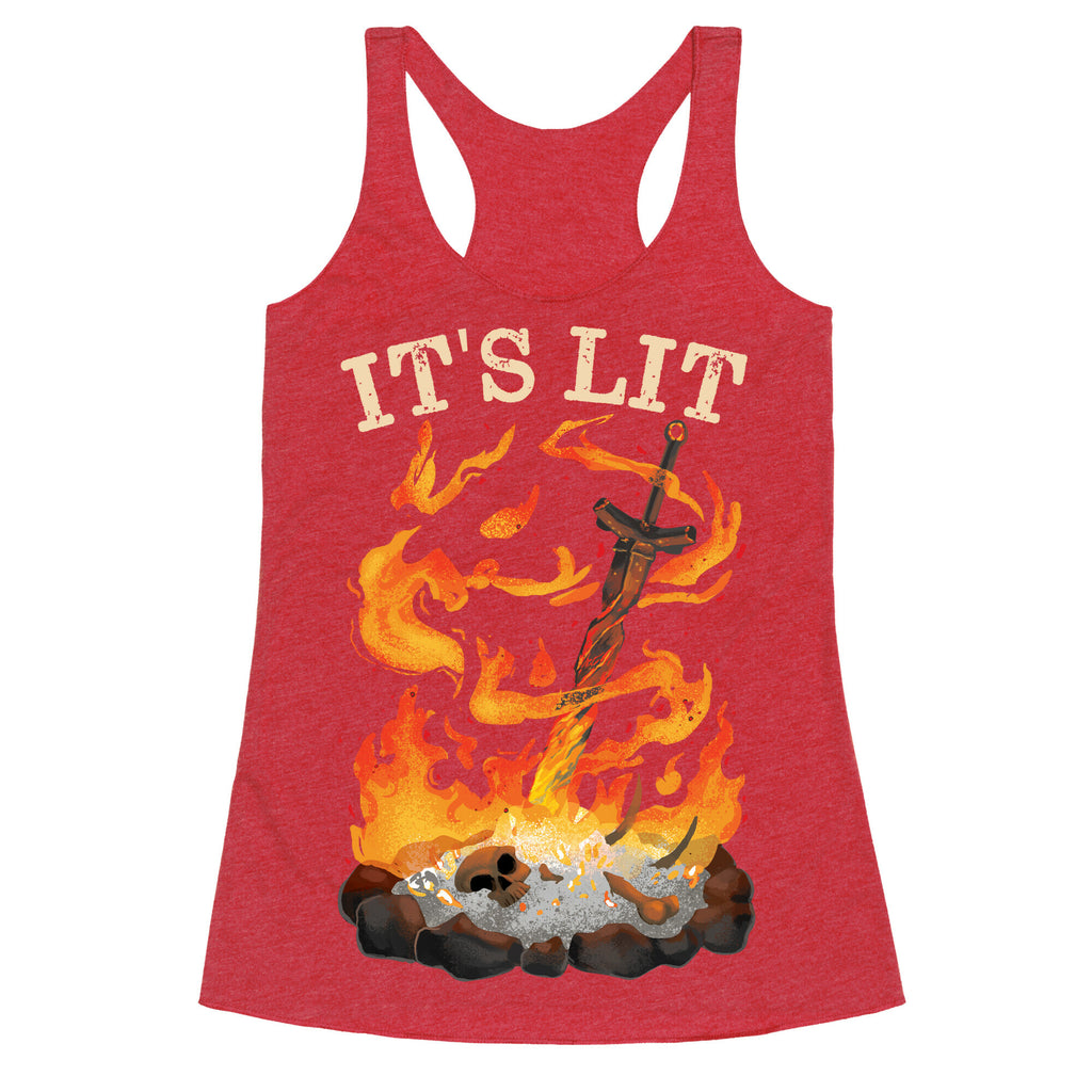 It's Lit Bonfire Racerback Tank