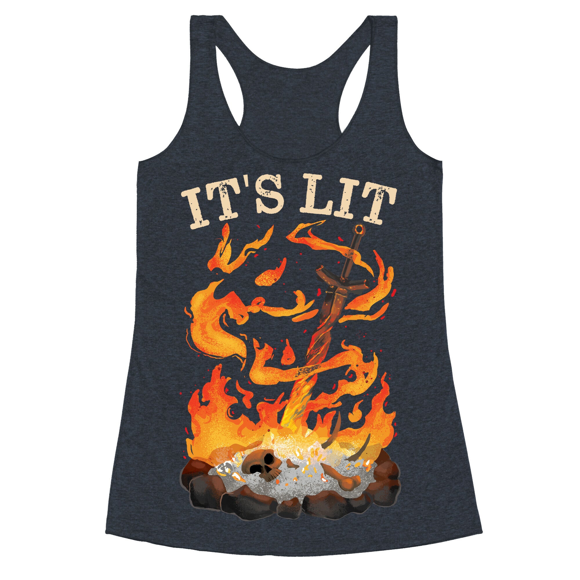 It's Lit Bonfire Racerback Tank