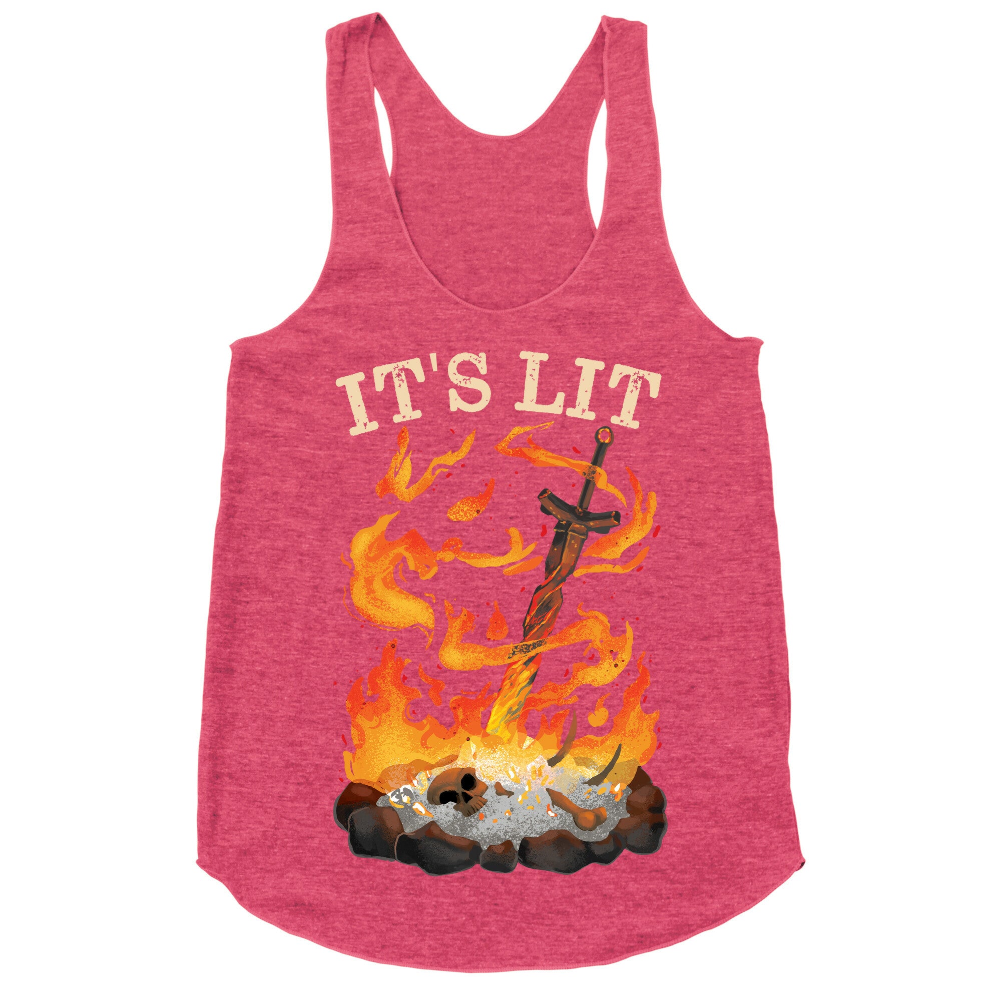 It's Lit Bonfire Racerback Tank