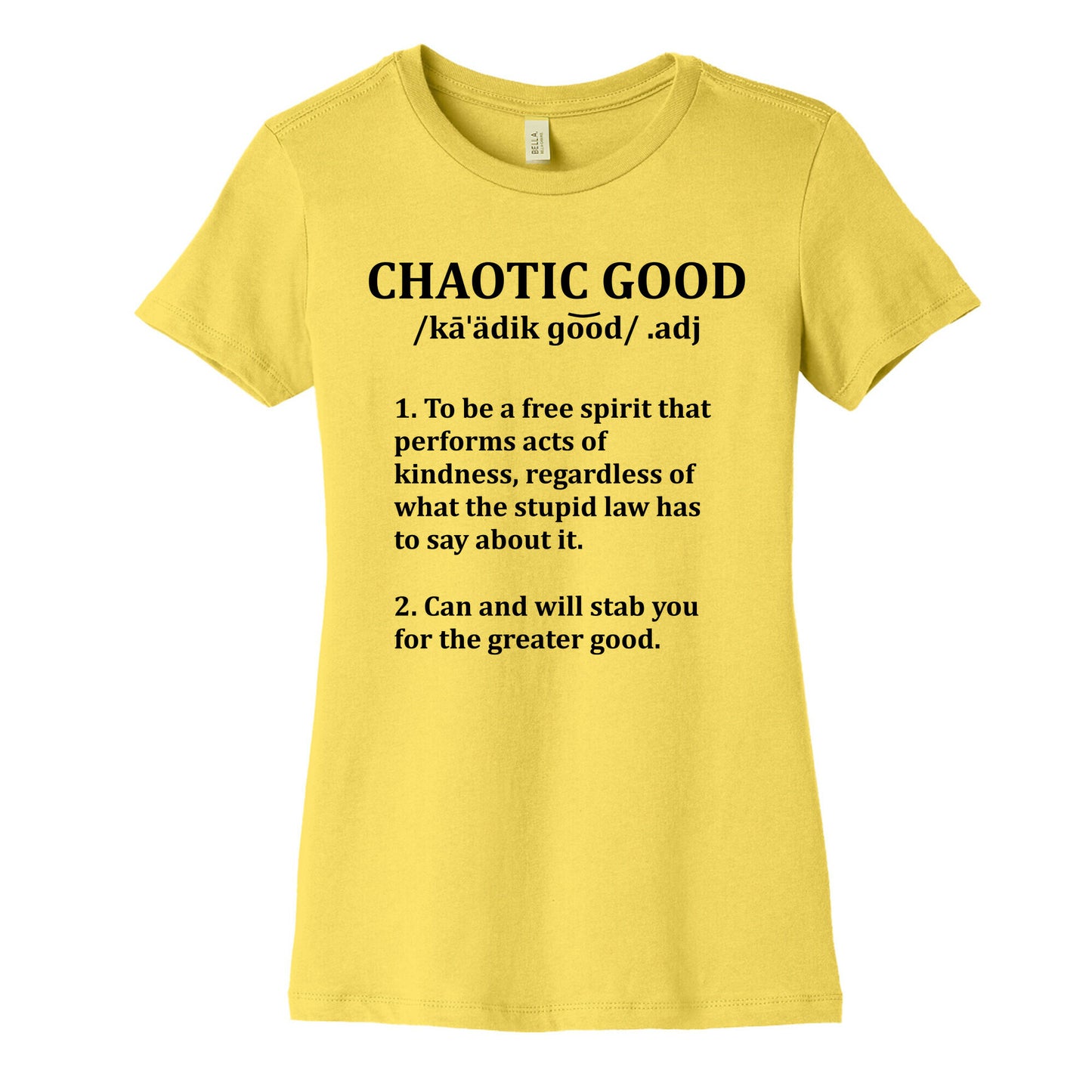 Chaotic Good Definition Women's Cotton Tee