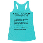 Chaotic Good Definition Racerback Tank