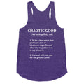 Chaotic Good Definition Racerback Tank