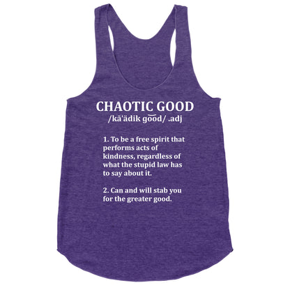 Chaotic Good Definition Racerback Tank