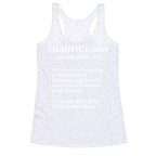Chaotic Good Definition Racerback Tank