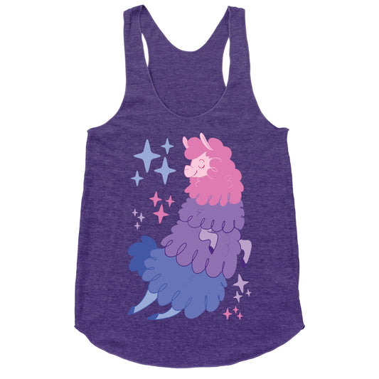Bisexual Llama Racerback Tank