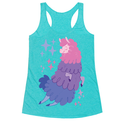 Bisexual Llama Racerback Tank